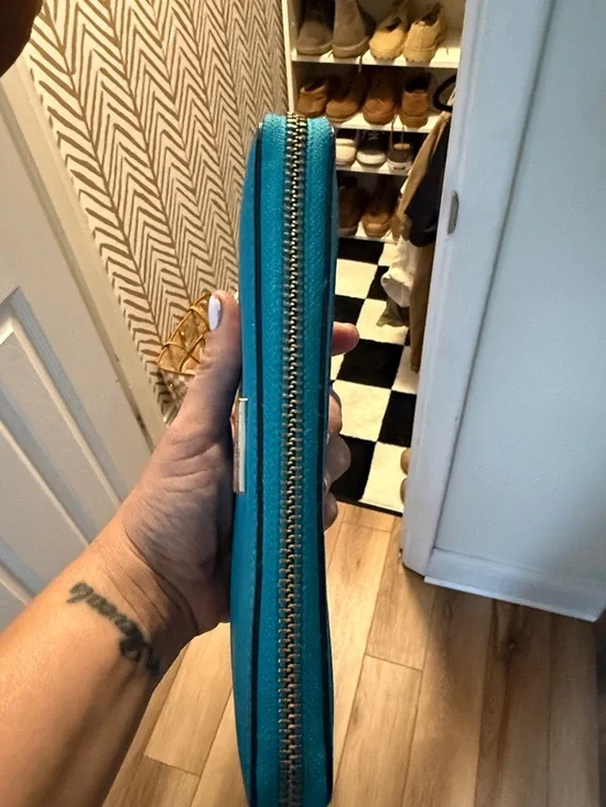 Kate Spade Bright Turquoise Zip Wallet - Picture 4 of 10